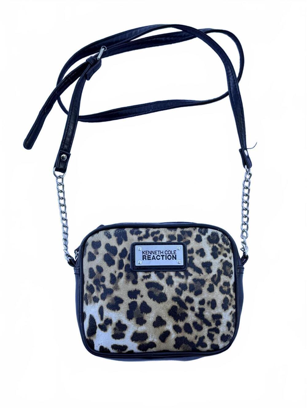 Kenneth Cole Reaction Leopard Print Crossbody Bag Y2K Vintage Small Animal Print